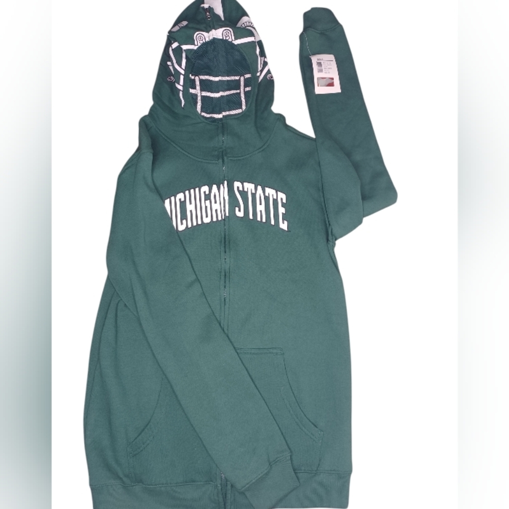 NWT Youth XL Michigan State Full Zip Helmet Hoodie